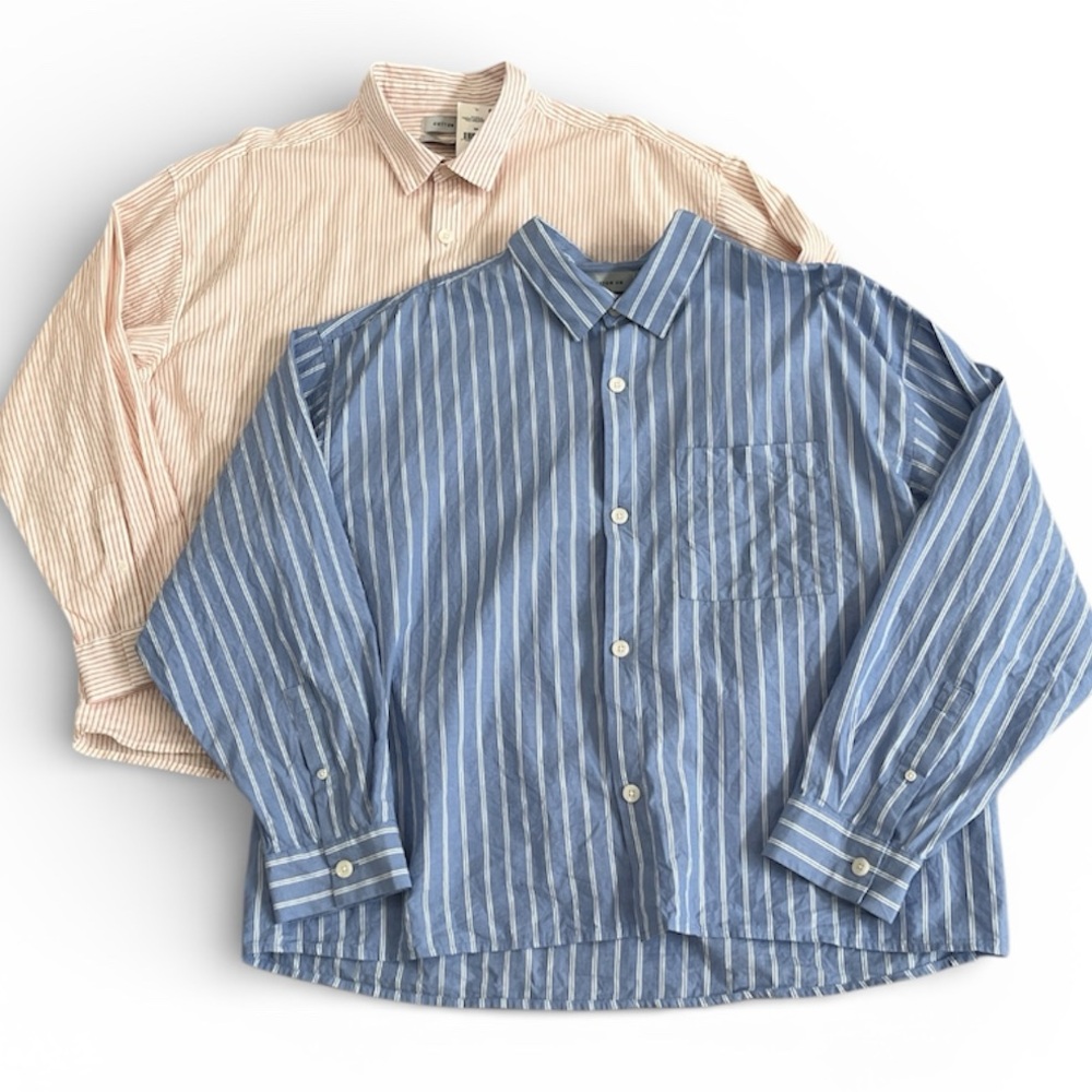 Cotton On Hampton Long Sleeve Shirt Top Button‎ Down Striped Bundle Mens XXL NWT